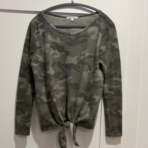 Antistar Camo Front Tie Top